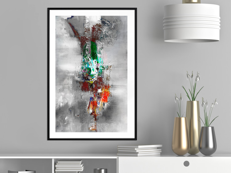 Wall Poster Abyss - industrial colorful abstraction on a gray background 121888 additionalImage 4