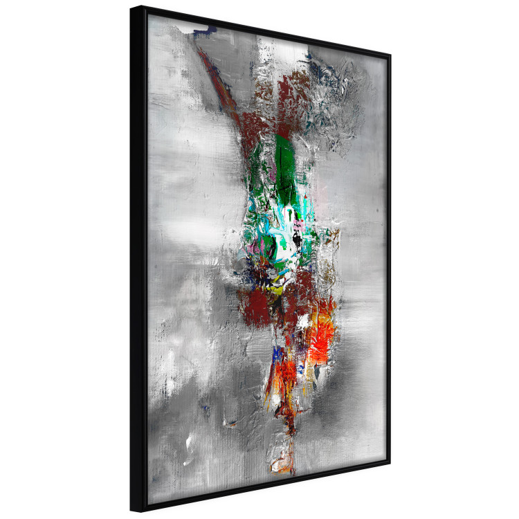 Wall Poster Abyss - industrial colorful abstraction on a gray background 121888 additionalImage 10