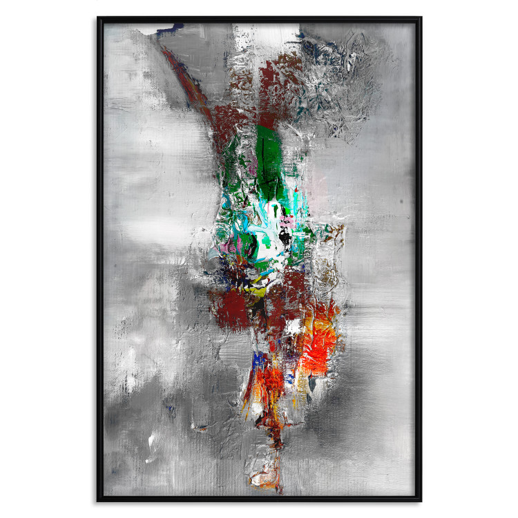 Wall Poster Abyss - industrial colorful abstraction on a gray background 121888 additionalImage 18