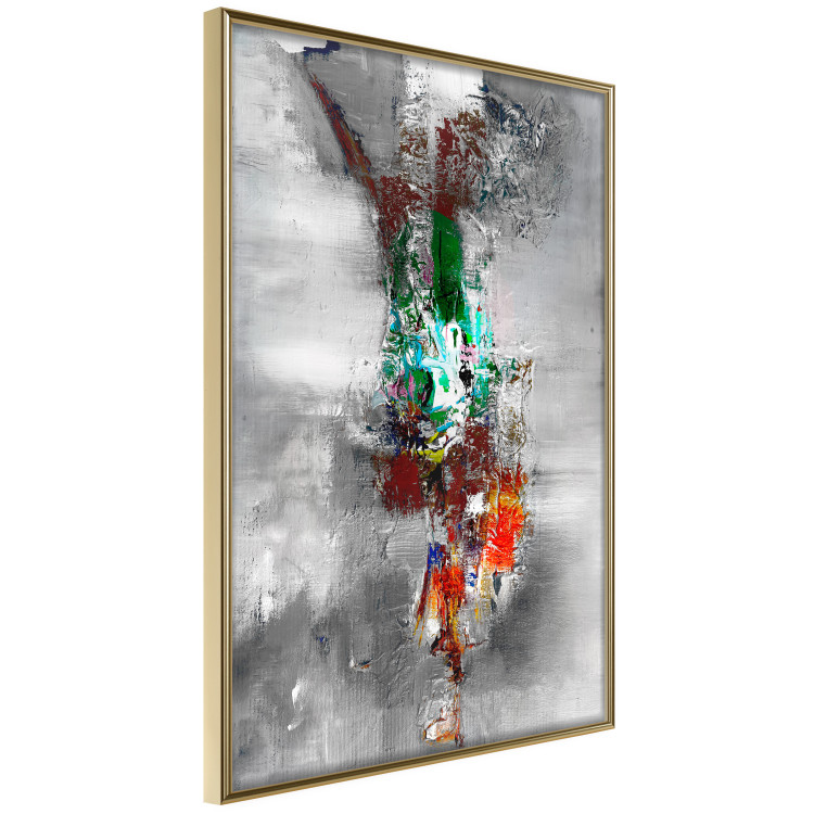 Wall Poster Abyss - industrial colorful abstraction on a gray background 121888 additionalImage 12