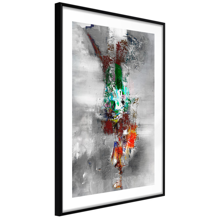 Wall Poster Abyss - industrial colorful abstraction on a gray background 121888 additionalImage 11