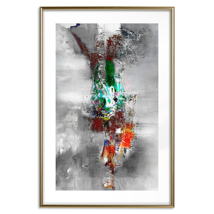 Wall Poster Abyss - industrial colorful abstraction on a gray background 121888 additionalImage 14