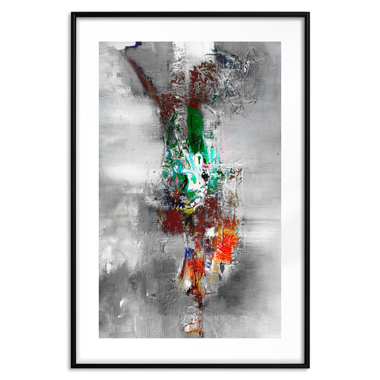 Wall Poster Abyss - industrial colorful abstraction on a gray background 121888 additionalImage 15
