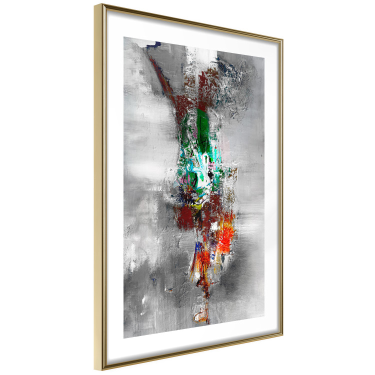Wall Poster Abyss - industrial colorful abstraction on a gray background 121888 additionalImage 6