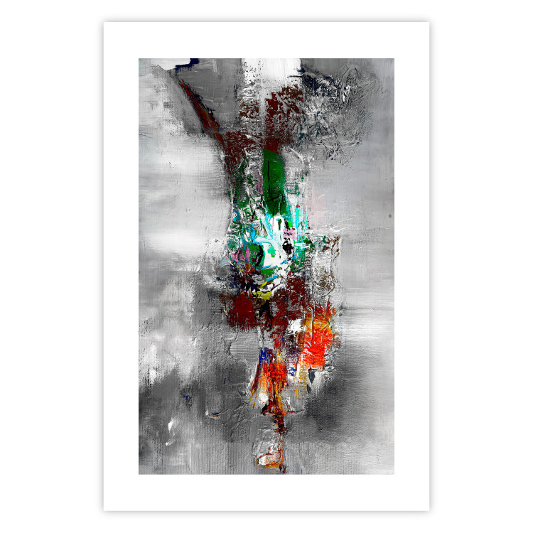 Wall Poster Abyss - industrial colorful abstraction on a gray background 121888 additionalImage 19
