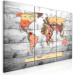 Canvas Print World Map: New Directions (3 Parts) 122188 additionalThumb 2