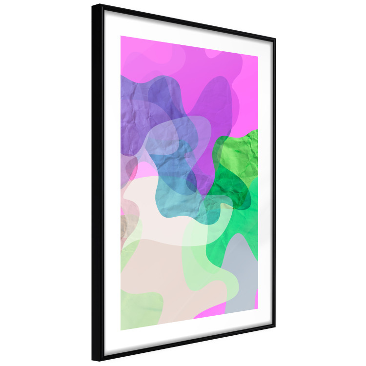 Poster Pastel Butterflies - colorful abstract spots on crumpled paper 122288 additionalImage 2
