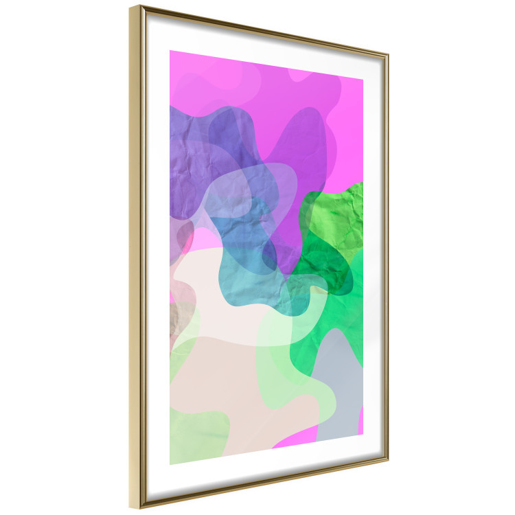 Poster Pastel Butterflies - colorful abstract spots on crumpled paper 122288 additionalImage 5