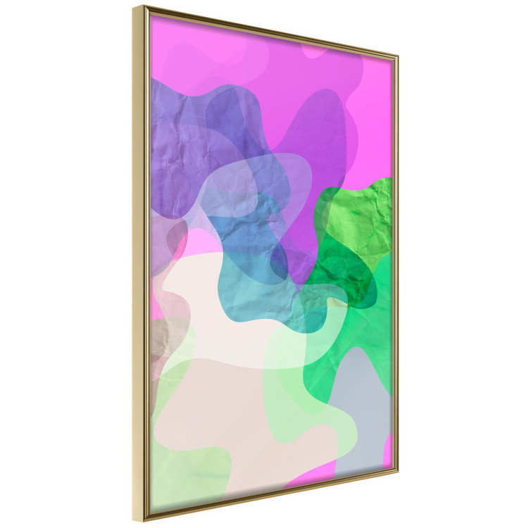Poster Pastel Butterflies - colorful abstract spots on crumpled paper 122288 additionalImage 3