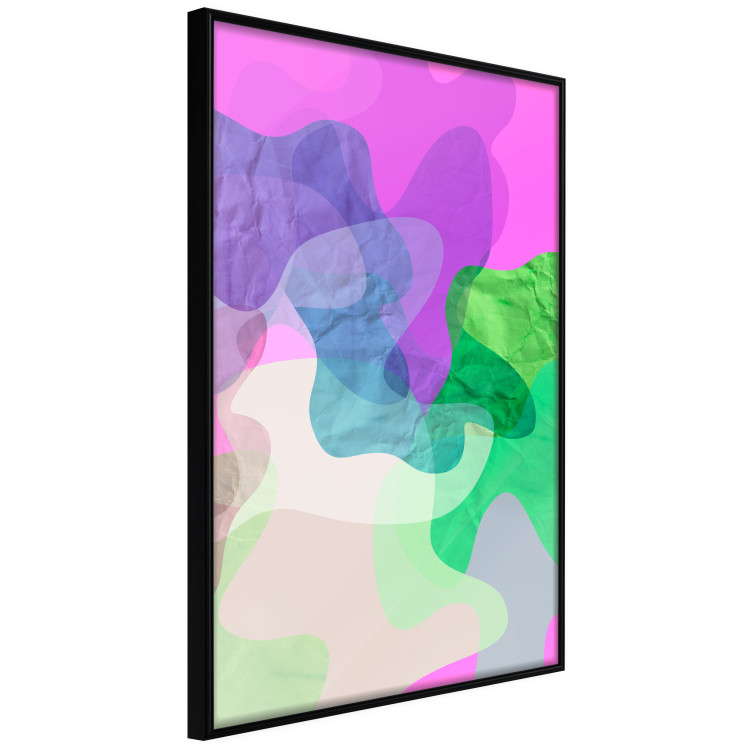 Poster Pastel Butterflies - colorful abstract spots on crumpled paper 122288 additionalImage 9