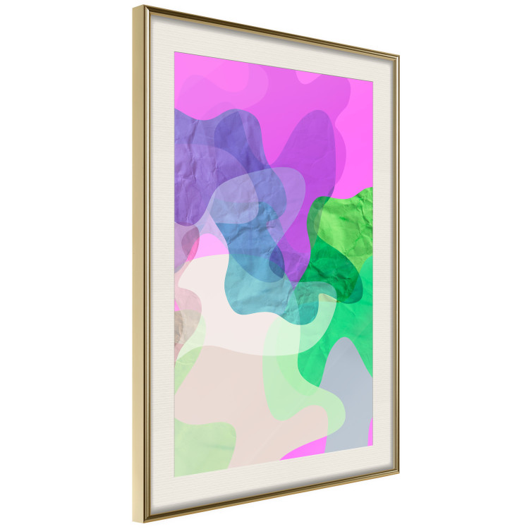 Poster Pastel Butterflies - colorful abstract spots on crumpled paper 122288 additionalImage 13