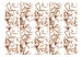 Room Divider Screen Sepia Flora II - brown leaves in ornament style on a white background 122988 additionalThumb 3