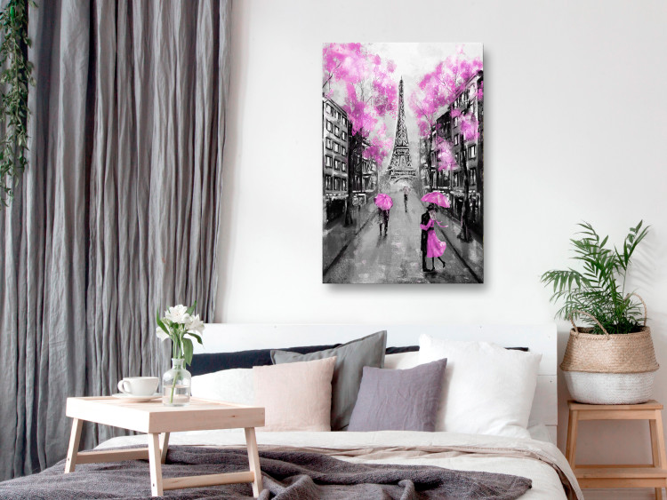 Canvas Print Paris Rendez-Vous (1 Part) Vertical Pink 123088 additionalImage 3