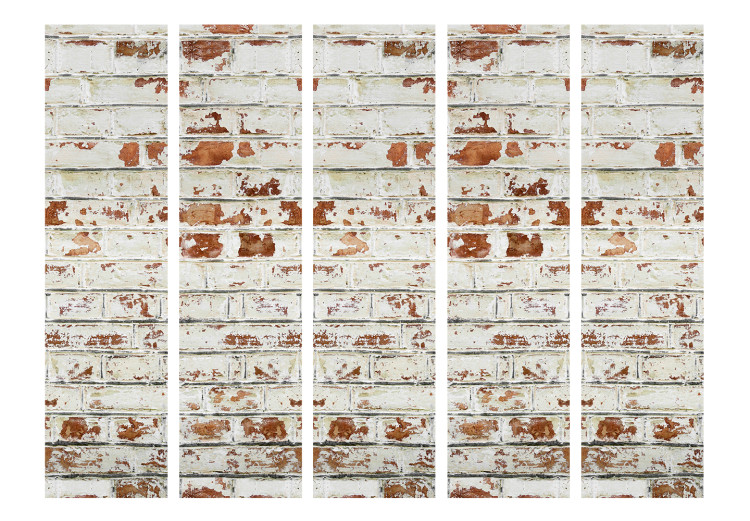 Room Separator Brick Tale II - texture of orange brick with gray plaster 123288 additionalImage 3