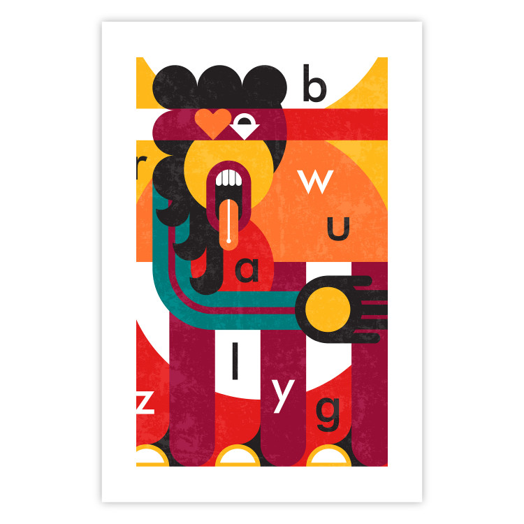 Wall Poster Art of Design - abstract figure and randomly placed letters 123588 additionalImage 25