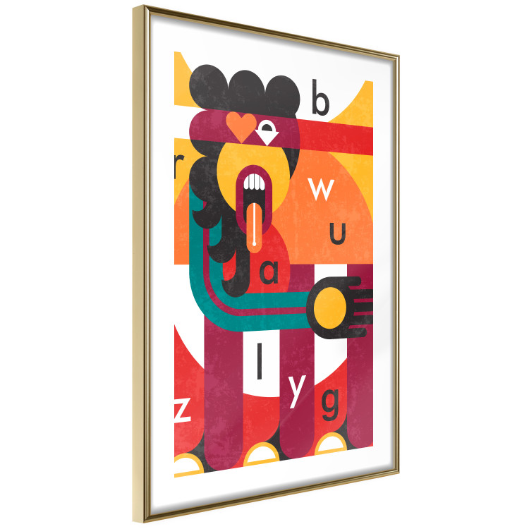 Wall Poster Art of Design - abstract figure and randomly placed letters 123588 additionalImage 6