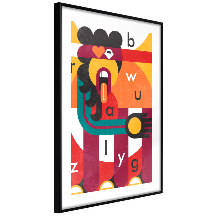 Wall Poster Art of Design - abstract figure and randomly placed letters 123588 additionalImage 11