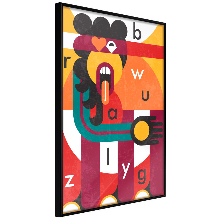 Wall Poster Art of Design - abstract figure and randomly placed letters 123588 additionalImage 10