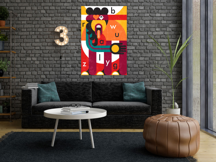 Wall Poster Art of Design - abstract figure and randomly placed letters 123588 additionalImage 17