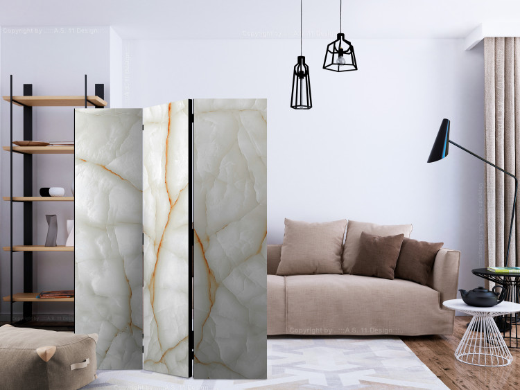 Room Separator White Marble (3-piece) - modern background with marble texture 124188 additionalImage 4