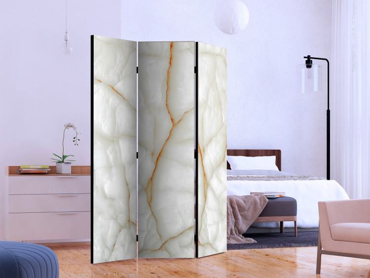 Room Separator White Marble (3-piece) - modern background with marble texture 124188 additionalImage 2