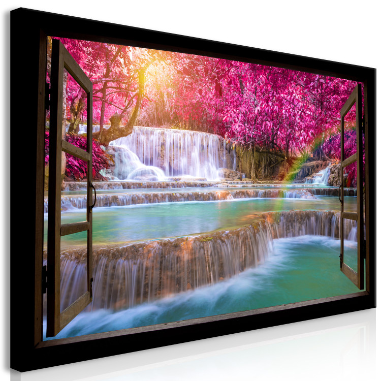 Large canvas print Pink Trees and Waterfall II [Large Format] 125588 additionalImage 2