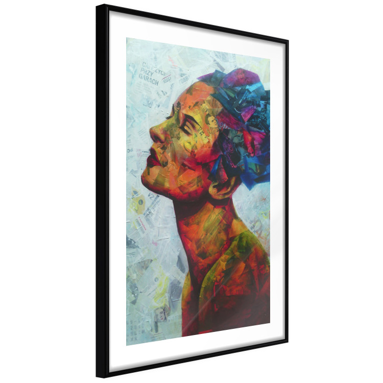 Wall Poster Paper Thoughts - portrait of a colorful woman in a paper composition 126488 additionalImage 6