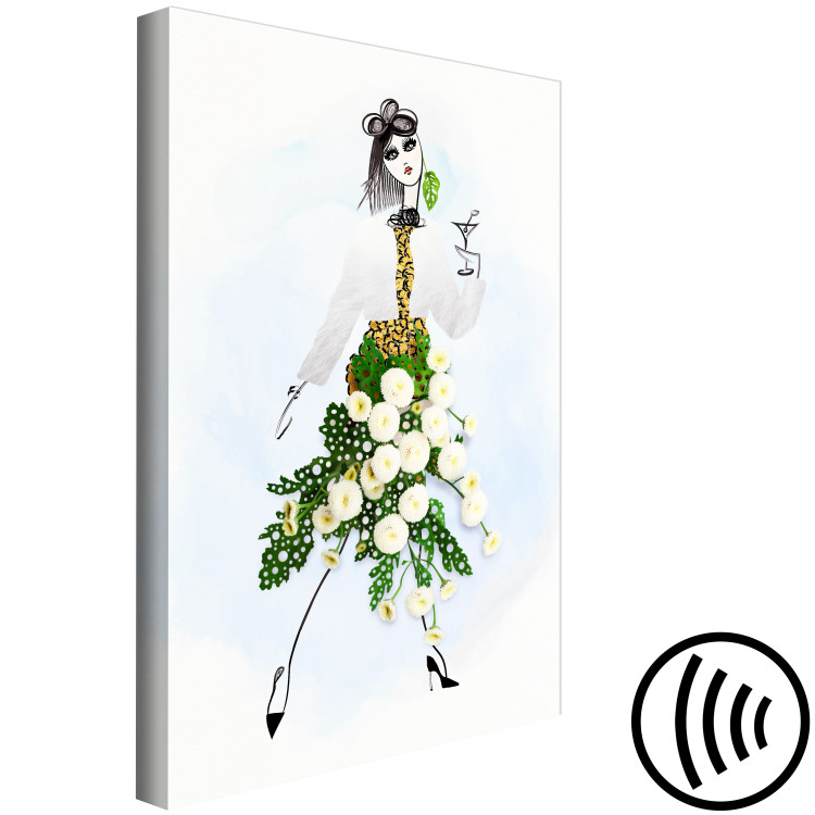 Canvas Herb Girl (1-part) vertical - abstraction of nature and woman 127788 additionalImage 6
