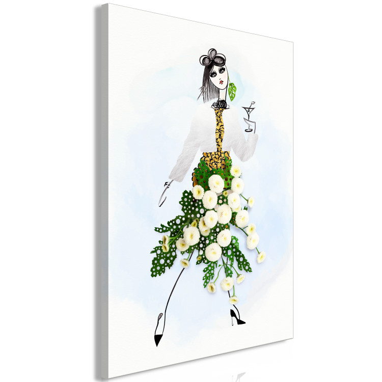 Canvas Herb Girl (1-part) vertical - abstraction of nature and woman 127788 additionalImage 2