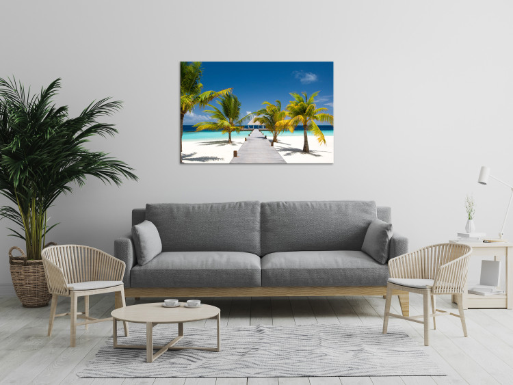 Canvas Art Print Paradise Maldives (1-part) wide - tropical island landscape 128988 additionalImage 3