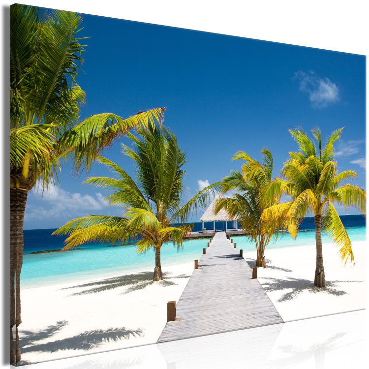 Canvas Art Print Paradise Maldives (1-part) wide - tropical island landscape 128988 additionalImage 2