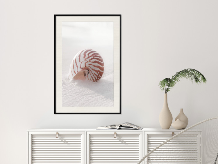 Poster August Shell - maritime composition with a seashell on the sand 129488 additionalImage 24