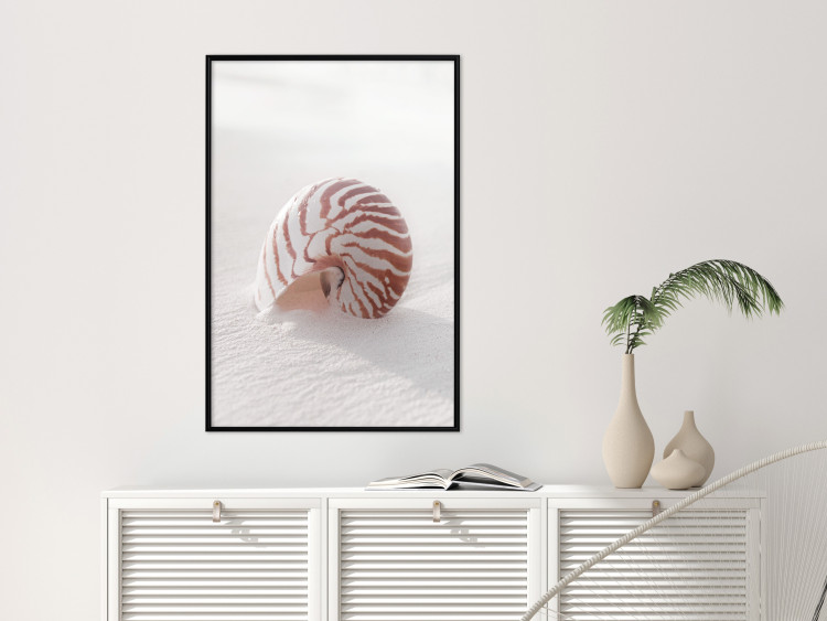 Poster August Shell - maritime composition with a seashell on the sand 129488 additionalImage 4