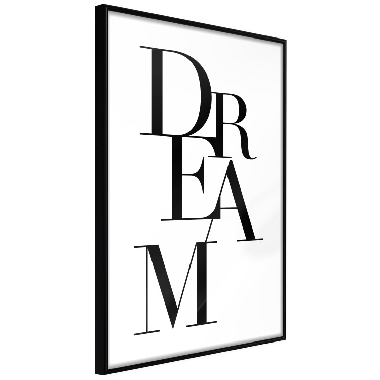 Wall Poster Black Dream - black English text on white background 129588 additionalImage 13