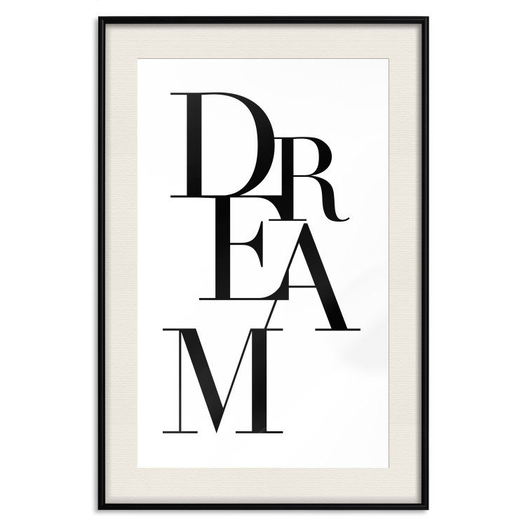 Wall Poster Black Dream - black English text on white background 129588 additionalImage 19