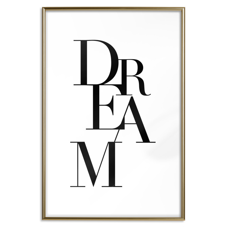 Wall Poster Black Dream - black English text on white background 129588 additionalImage 16