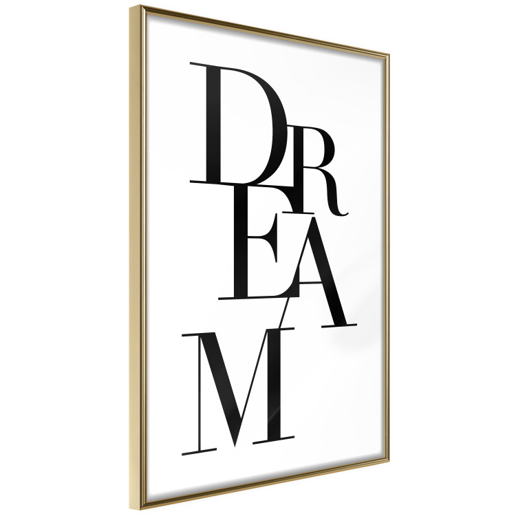 Wall Poster Black Dream - black English text on white background 129588 additionalImage 14