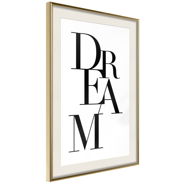 Wall Poster Black Dream - black English text on white background 129588 additionalImage 3