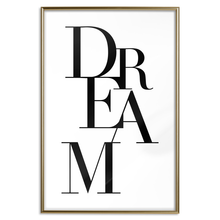 Wall Poster Black Dream - black English text on white background 129588 additionalImage 21