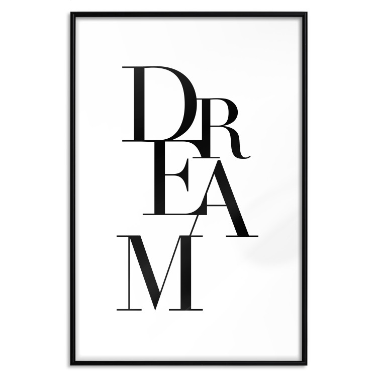 Wall Poster Black Dream - black English text on white background 129588 additionalImage 17