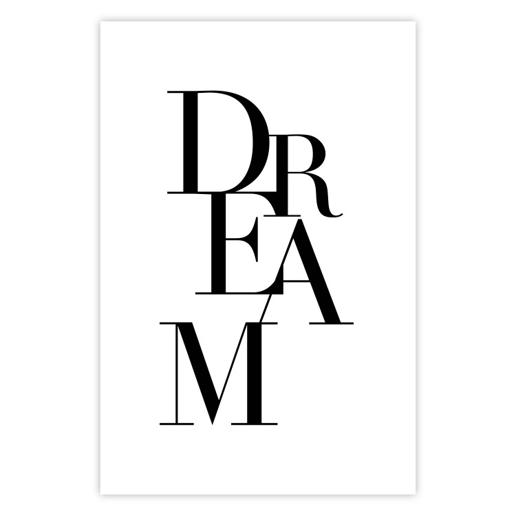 Wall Poster Black Dream - black English text on white background 129588 additionalImage 25