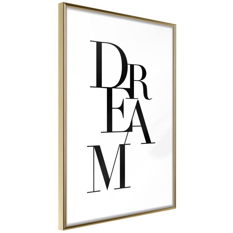 Wall Poster Black Dream - black English text on white background 129588 additionalImage 9