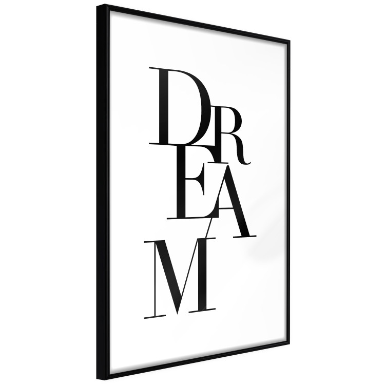 Wall Poster Black Dream - black English text on white background 129588 additionalImage 8