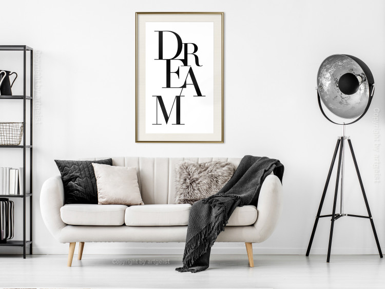 Wall Poster Black Dream - black English text on white background 129588 additionalImage 22