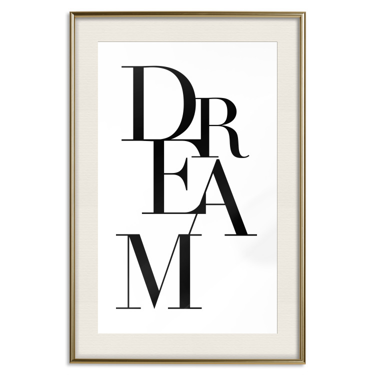 Wall Poster Black Dream - black English text on white background 129588 additionalImage 20
