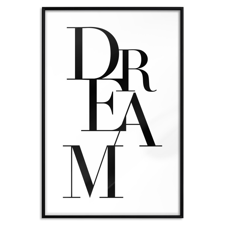 Wall Poster Black Dream - black English text on white background 129588 additionalImage 18