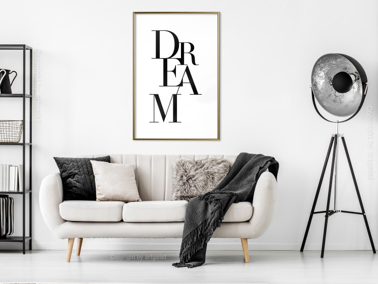 Wall Poster Black Dream - black English text on white background 129588 additionalImage 15
