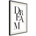 Wall Poster Black Dream - black English text on white background 129588 additionalThumb 2