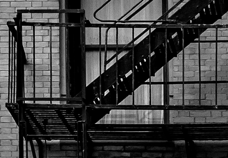 Poster Emergency Exit - black and white architecture of buildings in New York 129788 additionalImage 12