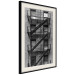 Poster Emergency Exit - black and white architecture of buildings in New York 129788 additionalThumb 2